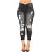 K New Ripped Denim Women's Pants With Tight And Wide Legs, European And American Women's Cropped Pants_mkmklike.com
