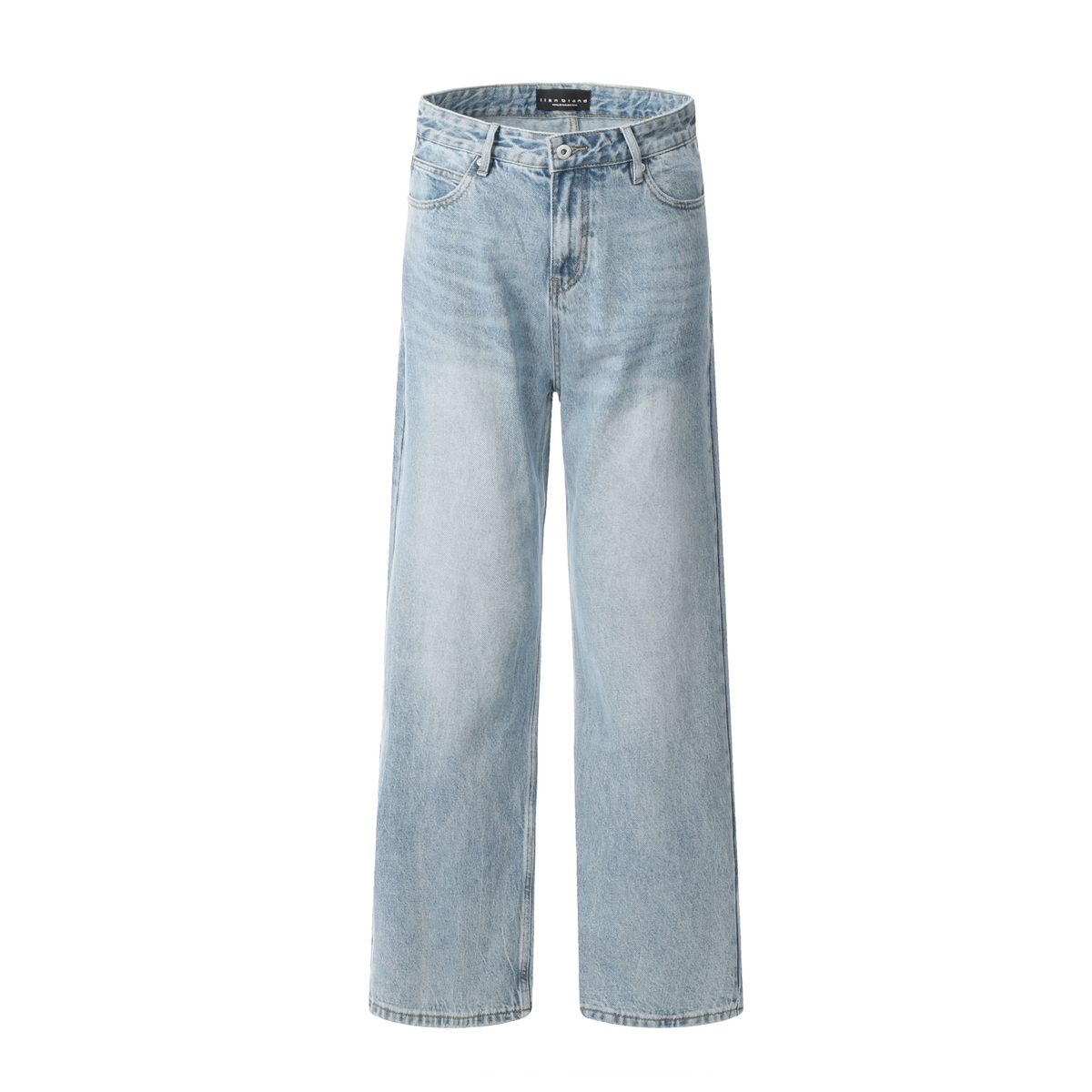 Vintage Blue Relaxed Fit Straight Leg Jeans For Men & Women – Comfortable Retro Denim Pants With Classic Wash_mkmklike.com