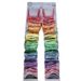 In Stock Fashion Loose Hand-painted Colorful Rainbow Youth Men's Street Personality Casual Cool Straight Pants_mkmklike.com