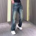 Distressed Men's Jeans | Streetwear Relaxed Straight Fit | Ripped & Washed Denim Pants_mkmklike.com