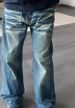 Men’s Distressed Slim Straight Jeans – Heavy Washed Blue Denim, Cleanfit Styling For Urban Casual Wear_mkmklike.com