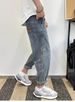 Relaxed-Fit Washed Denim Trousers – Drop-Crotch Streetwear Pants With Elastic Waist (Unisex Urban Staple)_mkmklike.com