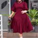 Women's Clothing pleated large size fashion puff sleeve dress_mkmklike.com
