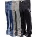 Men's Work European And American Fashion, Ins-style Workwear, Stretchy Patch Denim Layered Flared Pants, Gray_mkmklike.com