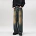Men's Clothing Four Seasons Running Style A Type Straight Jeans Men's Fashion Brand Loose Wide Leg Mopping Long Pants_mkmklike.com