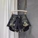 Summer Slim Fit High Waist Women's Denim Shorts Light Color Ripped Design Sexy a Line Wide Leg Hot Pants_mkmklike.com