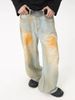 Post-Apocalyptic Washed Jeans – Hand-Painted Streetwear Denim With Distressed Detailing For Urban Explorers_mkmklike.com