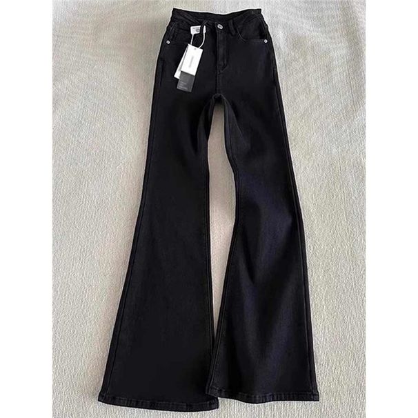 Men's High Street Style Black Gradient Jeans Straight Leg Slim Fit Long Pants Trendy Brand Washed Slightly Flared Spring Autumn_mkmklike.com