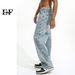EF JEANS | 2023 New American Simple Basic Versatile Retro Wide Leg Drop Straight Loose Jeans_mkmklike.com