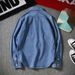 Northfold Spring Autumn Denim Shirt Men, Korean Style Slim Fit Long Sleeve Couple Shirt, Trendy And Stylish Thin Jacket For_mkmklike.com