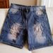 Men's Vintage Washed Denim Shorts - Mid-Length Light Blue Straight Fit Summer Casual Shorts (31-36)_mkmklike.com