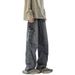 American High Street Vibe Big Pocket Tooling Jeans Men's Spring And Autumn Tide Brand Paratrooper Casual Loose Wide-leg Trousers_mkmklike.com