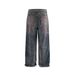 3D Digital Print Chain Denim Straight Long Men's Trendy Punk Niche Design Vintage Loose Wide-Leg Pants_mkmklike.com