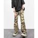 Foreign Trade New American Retro Camouflage Jeans Men's High Street Micro-pull Pants European And American High-end Loose Overalls_mkmklike.com