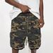 Men's Clothing High Street Washed Raw Edge Distressed Double Layer Retro Workwear Pocket Trendy Camouflage Shorts Summer Shorts Men's Trend_mkmklike.com