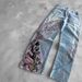 Women's High-Waisted Vintage Floral Embroidered Jeans – Retro Denim Pants With Distressed Details & Relaxed Fit_mkmklike.com