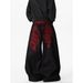 "Hip-Hop Streetwear Patchwork Jeans – Vintage Grunge Wide-Leg Pants For Men (S-3XL, Black & Plaid)"_mkmklike.com
