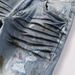 Men's Distressed Slim Fit Jeans With Paint Splatter & Whisker Details - Stretch Denim Pants For Casual Wear_mkmklike.com