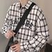 Autumn New Houndstooth Plaid Shirt Chic LittleStyle Trendy Brand High-end Men's Fashion Design Jacket_mkmklike.com