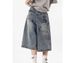 Kakulogo Graffiti Loose Wide Leg Jeans Casual Versatile Seven Point Street Fashion Shorts For Men And Women Summer Style_mkmklike.com