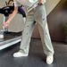 Men's Clothing Embroidered Washed Straight Leg Jeans Men Women Retro Loose Wide Leg Floor Length Pants_mkmklike.com