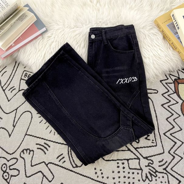 Men's Classic Black Stretch Denim Jeans - Slim Straight Fit Comfortable Casual Pants For Everyday Wear_mkmklike.com