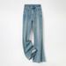 Blue Thin Tencel Jeans For Women, Early Autumn 2025 New Style, Casual Stretch Slimming High-waisted Long Pants, Trendy_mkmklike.com