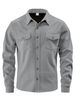 European And American Cross-Border Corduroy Single-Breasted Casual Sports Trend Pocket Jacket Men's Turn-Down_mkmklike.com