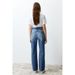 Distressed Washed Straight Leg Jeans For Women – High Waist Loose Fit Ripped Denim Pants (Medium Blue, Light Blue, Black)_mkmklike.com