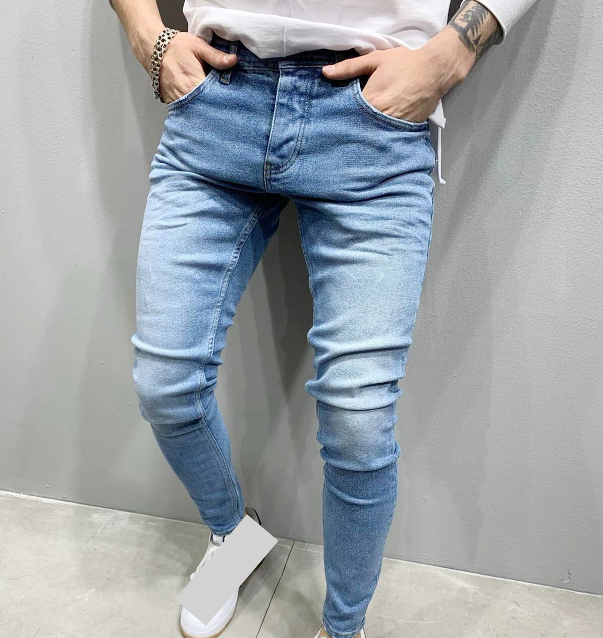 Men's ClothingHigh Quality European And American Men's Elastic Tight Skinny Jeans_mkmklike.com