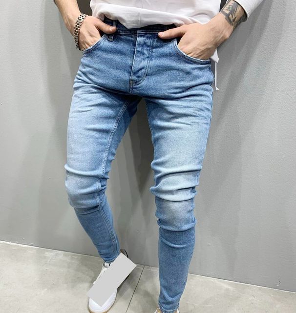Men's ClothingHigh Quality European And American Men's Elastic Tight Skinny Jeans_mkmklike.com