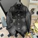 Distressed Denim Jacket Men's High Street Fashion Oversized Workwear Style Vintage Washed Cotton Blend Coat With Multiple Pockets_mkmklike.com