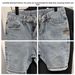 Men's Washed Blue Denim Shorts Casual 5 Inch Inseam Minimalist Embroidery Sizes 28 to 36_mkmklike.com
