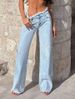 K Design Sense: Niche Fringed Denim Jeans For Women, High Waisted And Slimming, Loose Fitting Pants, Wide Leg Pants, Floor Length Pants_mkmklike.com