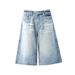 Unisex Vintage Washed Denim Shorts Retro High-Waisted Relaxed Fit Cut-Off Jeans for Men And Women_mkmklike.com