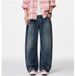 Men's Oversized Straight-Leg Jeans – Vintage High Street Baggy Denim Pants With Distressed Wash & Curved Hem_mkmklike.com