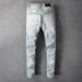 Vintage Distressed Denim Jeans For Men - Relaxed Fit Straight Leg Baggy Pants With Washed & Ripped Details_mkmklike.com