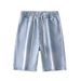 Men's Casual Denim Shorts American Streetwear Style Lightweight Summer 5-Inch Inseam Trendy Loose-Fit Cargo Shorts for Teens And Adults_mkmklike.com