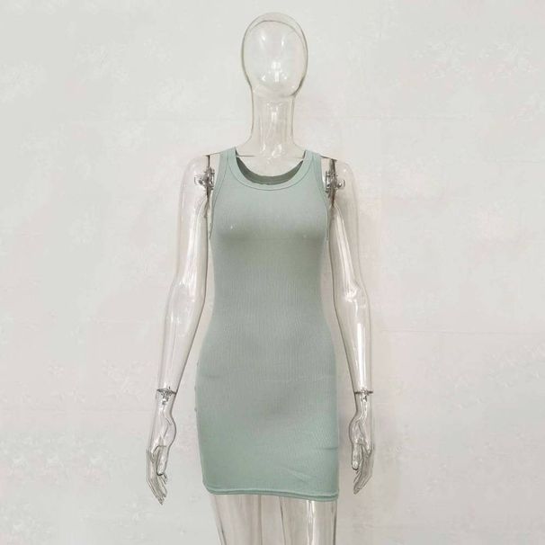 Women's New Split Tank Top Long Dress_mkmklike.com