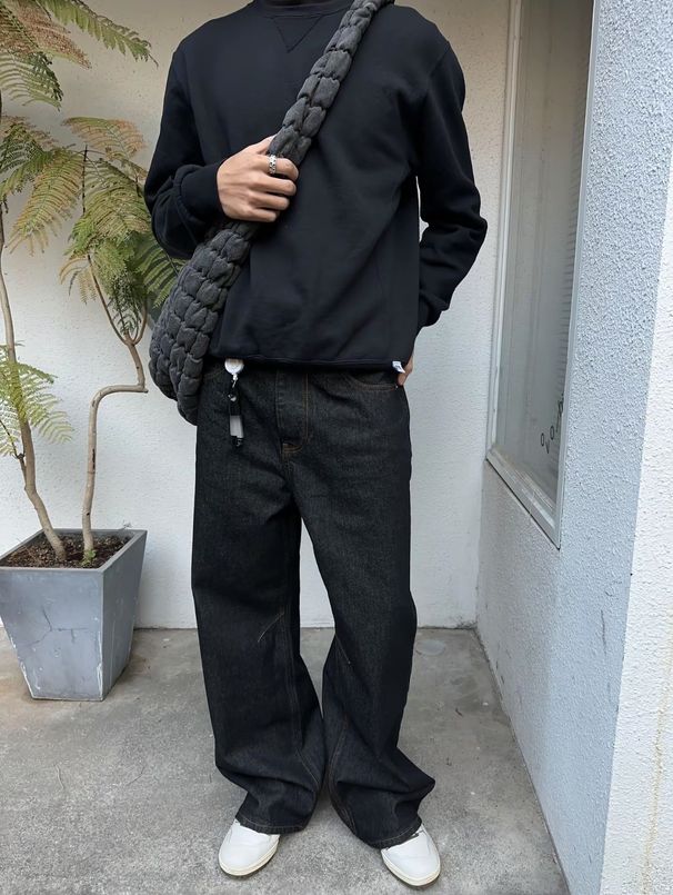 Men's Clothing Men's Raw Selvedge Denim Jeans – 14.5oz Heavyweight, Relaxed Straight Fit, Black Clean-Fit Vintage Jeans For Retro & Streetwear_mkmklike.com