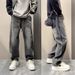 Vintage Straight-Leg Jeans - Unisex High Street Baggy Denim Pants For Men & Women Versatile Black Wash_mkmklike.com