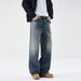 Men's Clothing & Archer0603 & American Retro Cleanfit Wide Leg Curved Blade Jeans Men's Loose Long Pants With A Cool And Sophisticated Feel_mkmklike.com