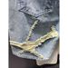 Men's Frayed Distressed Denim Shorts Heavyweight Loose Fit Straight Leg mid Length American Trendy Brand Stylish Edgy Five Point_mkmklike.com