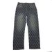 Men's Clothing High Street Fashion Brand Jacquard Jeans Loose Versatile Straight Wide Leg Handsome Men's Casual Trousers Men_mkmklike.com