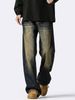 Men's Clothing Loose Dark Blue Straight Pants Washed Old Wide Leg Trousers Trend_mkmklike.com