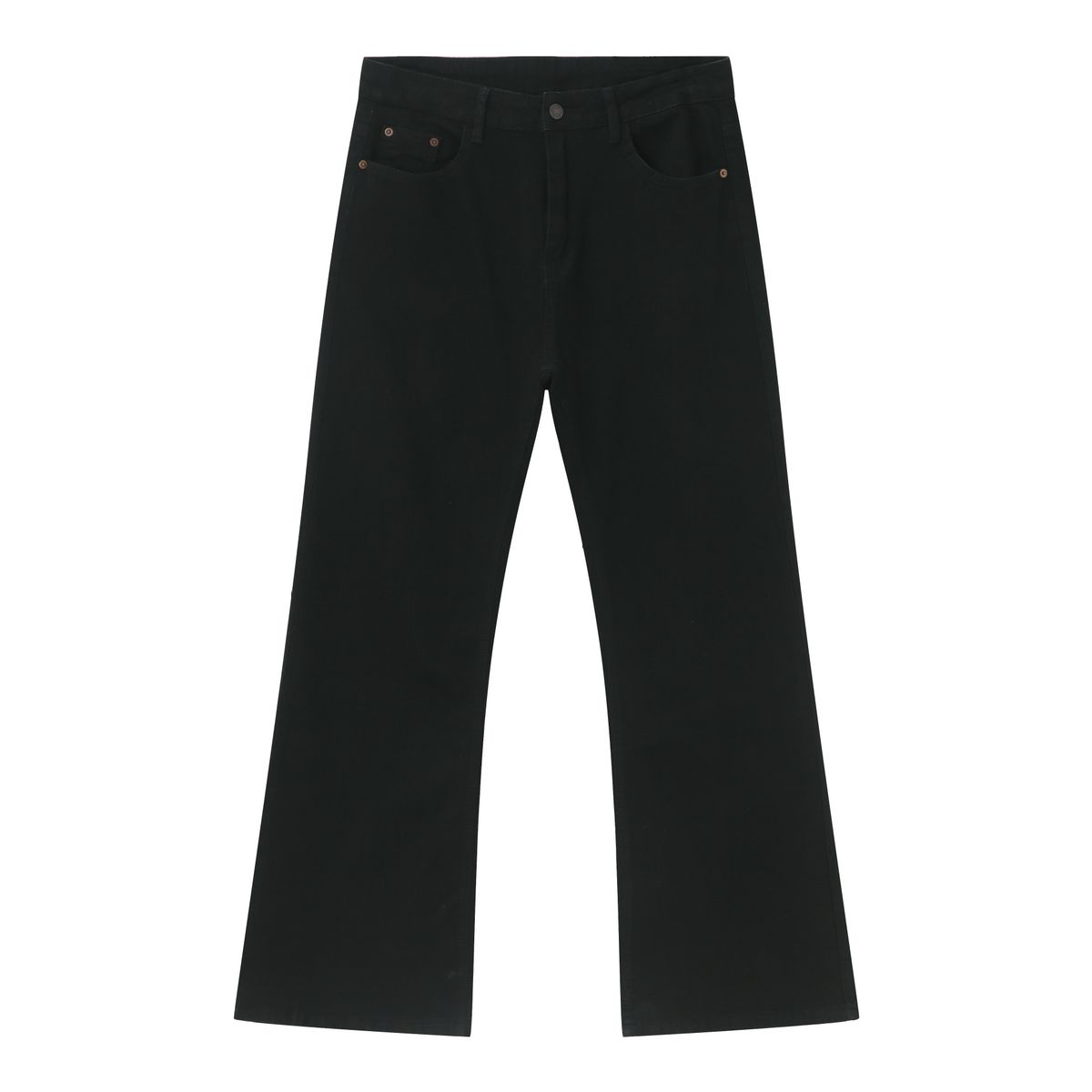 EF JEANS | 2024 New Product, American Vibe Simple Pure Black Washed Denim Trousers Straight Casual Trousers_mkmklike.com