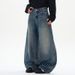 Men's Clothing American High Street Wide Leg Curved Jeans Men's Washed Wide Leg Distressed Banana Pants Straight Leg Pants_mkmklike.com