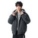 Pulse Pulse Cross-Border Winter Down Jacket New Style Hooded Integrated Fleece Warm Thickened Denim Casual Men's Coat_mkmklike.com