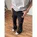Nordmann American High Street Vibe Style Lace-Up Design Workwear Jeans For Men Slim Fit Flared Cleanfit Pants_mkmklike.com
