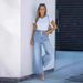 Women's Wide Leg Jeans High Elastic Waist Flared Pants Loose Y2K Style Casual Denim Trousers for European And American Market 2024_mkmklike.com
